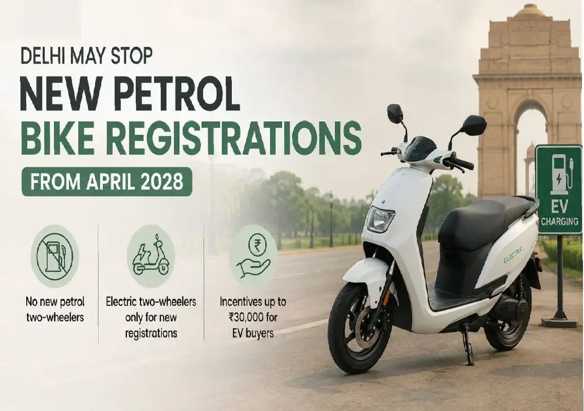 Delhi to stop new petrol two-wheeler registrations from 2028 - News Karnataka