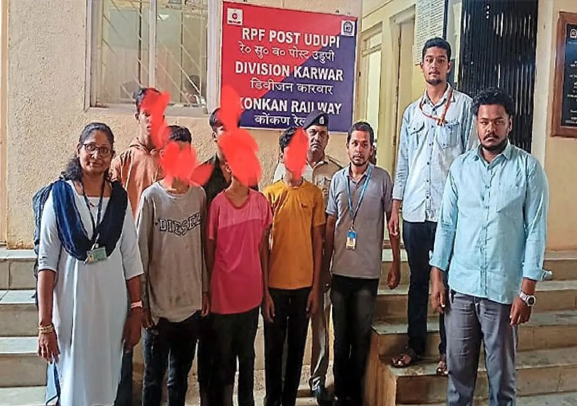 Five runaway boys rescued at Udupi railway station - News Karnataka