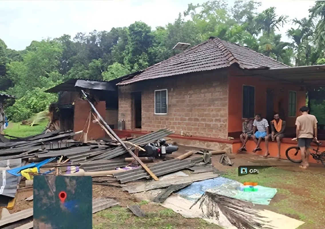 Heavy rain and strong winds damage five houses in Bantwal - News Karnataka