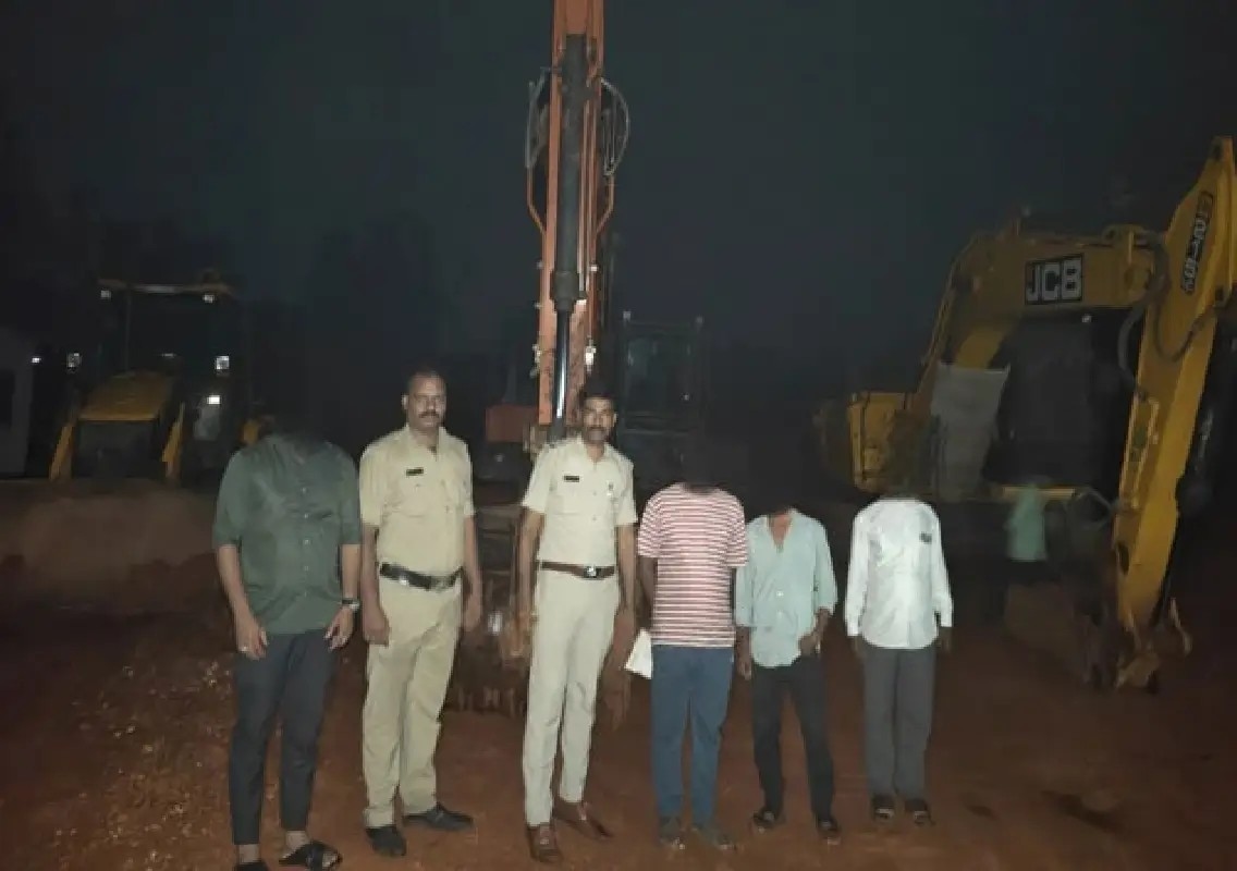 Illegal laterite stone mining busted in Bantwal, equipment seized - News Karnataka