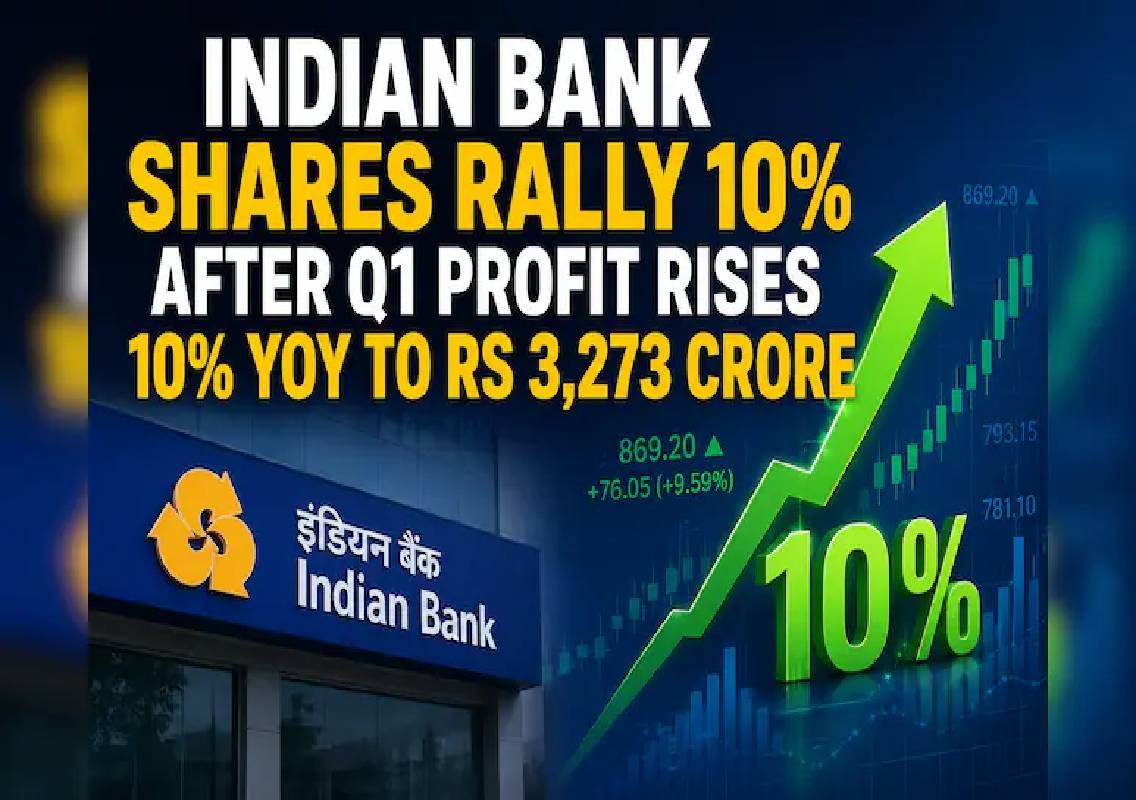 Indian Bank Shares Jump 10% After Strong Q1 Results - News Karnataka