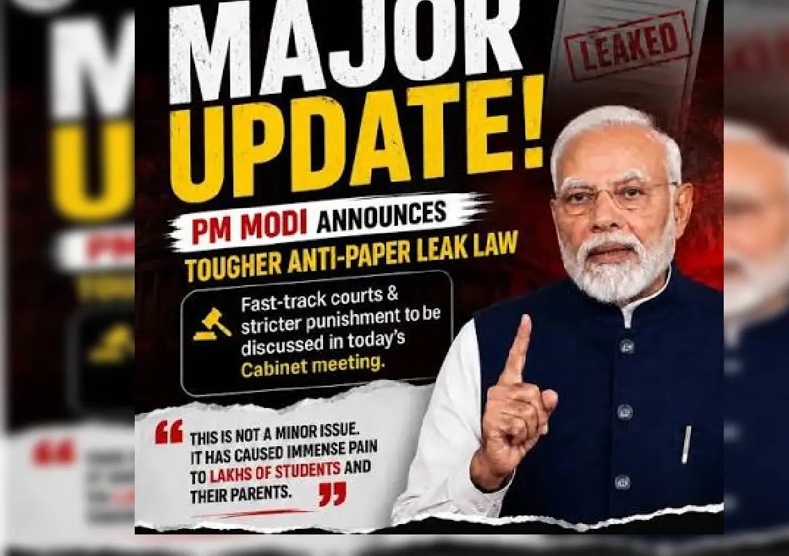 PM Modi announces tougher anti-paper leak law, Fast-Track Courts - News Karnataka