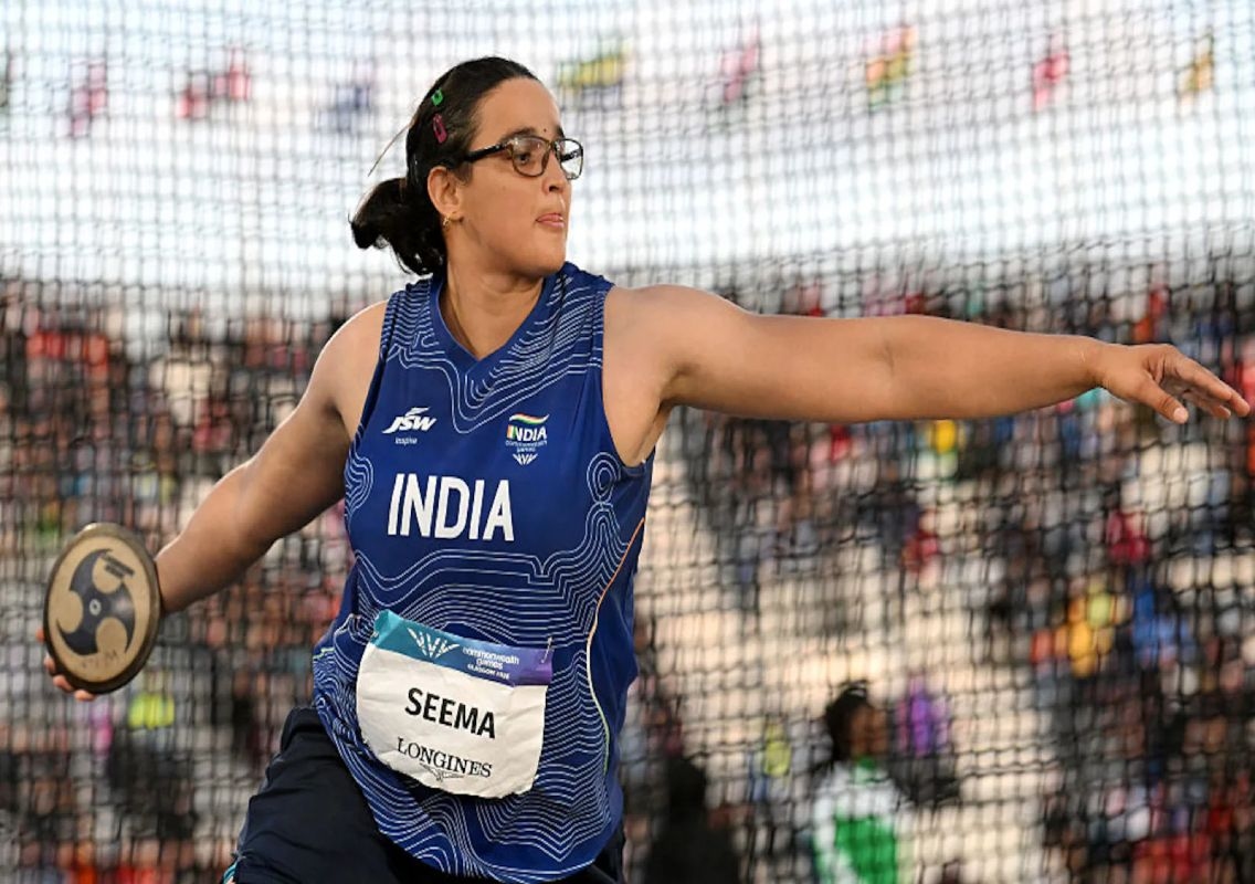 Seema Kaliramna wins discus bronze at CWG 2026 - News Karnataka
