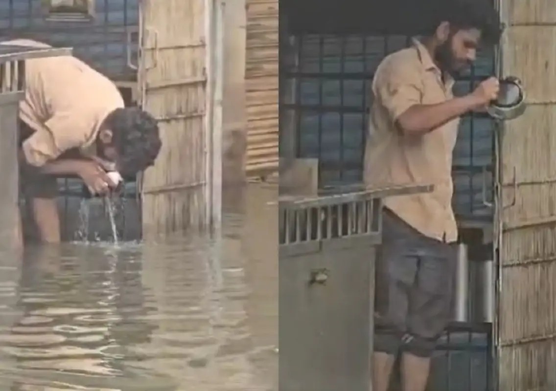 Tea vendor caught washing kettles in dirty rainwater sparks outrage - News Karnataka