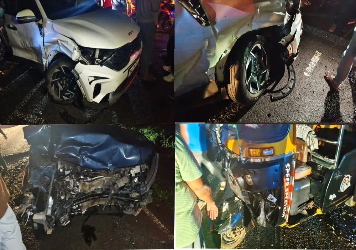 Three-vehicle collision on Ambagilu–Kalsanka road leaves several injured - News Karnataka