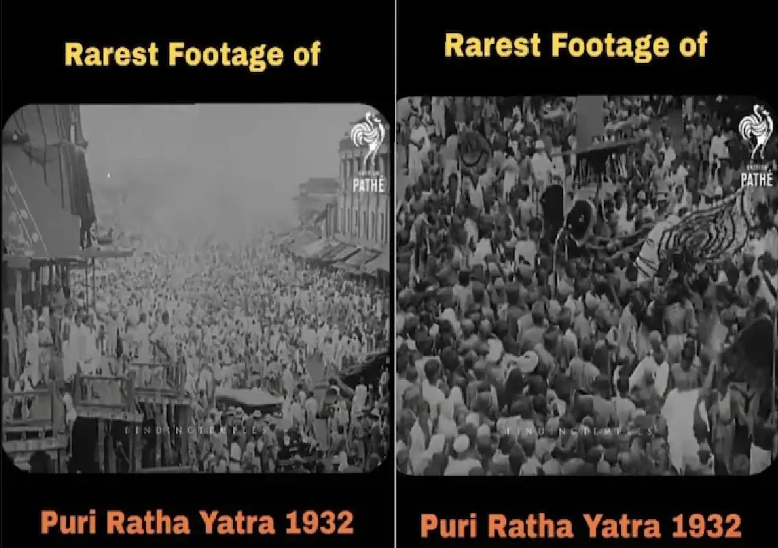 Viral video claims to show Puri Rath Yatra of 1932: WATCH - News Karnataka