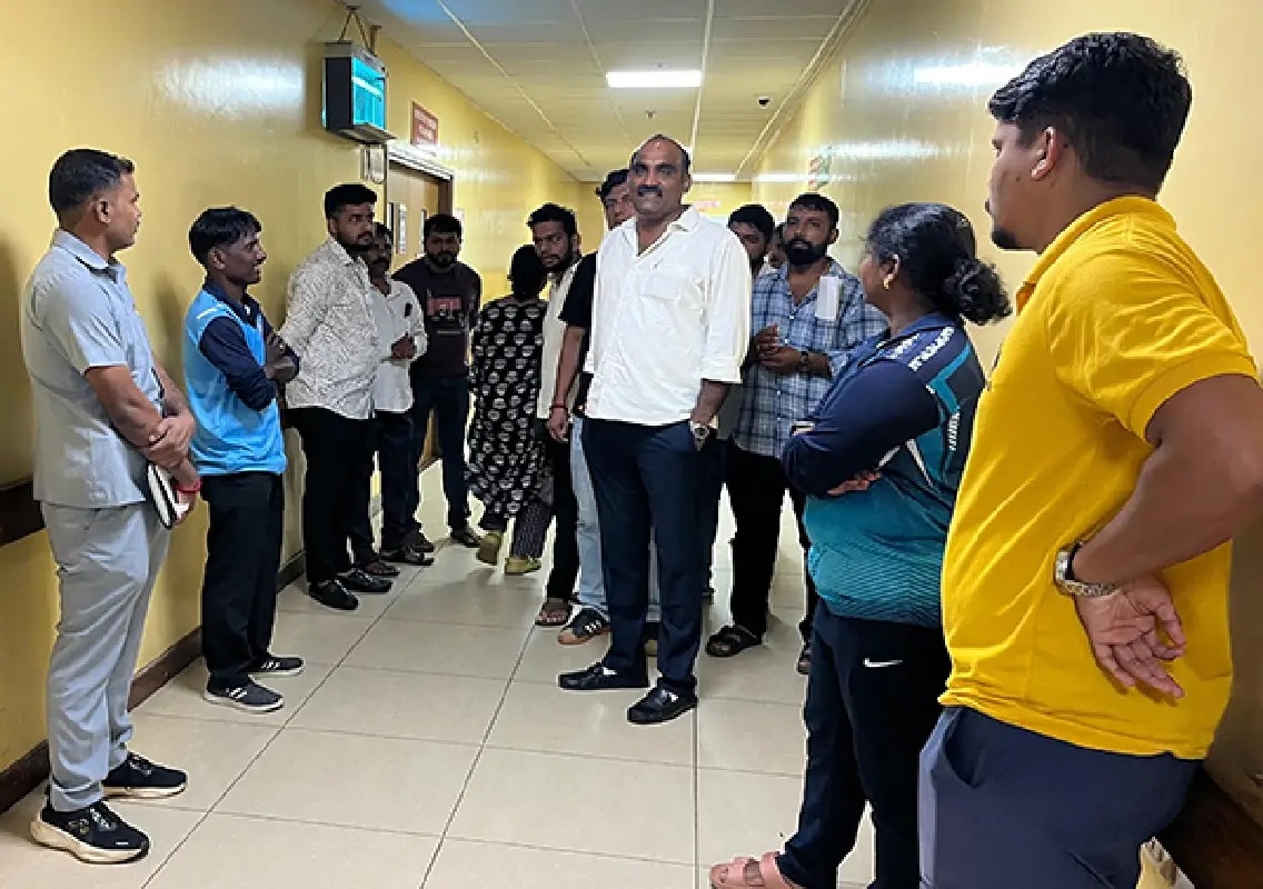 Yashpal Suvarna visits injured students after Manipal school bus accident - News Karnataka
