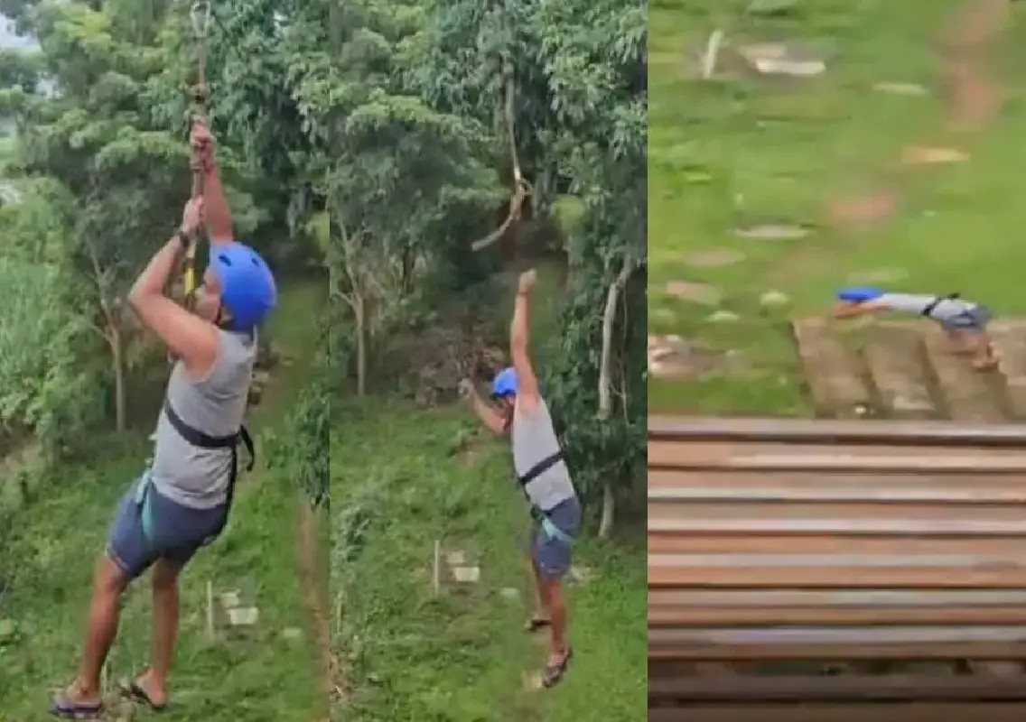 Youth suffers serious injuries after zipline cable snaps in Dandeli - News Karnataka