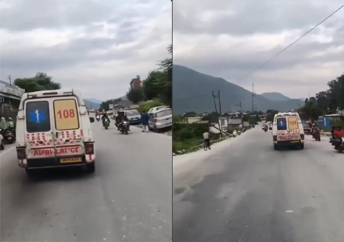 Ambulance driving on wrong side sparks road safety concerns: WATCH - News Karnataka