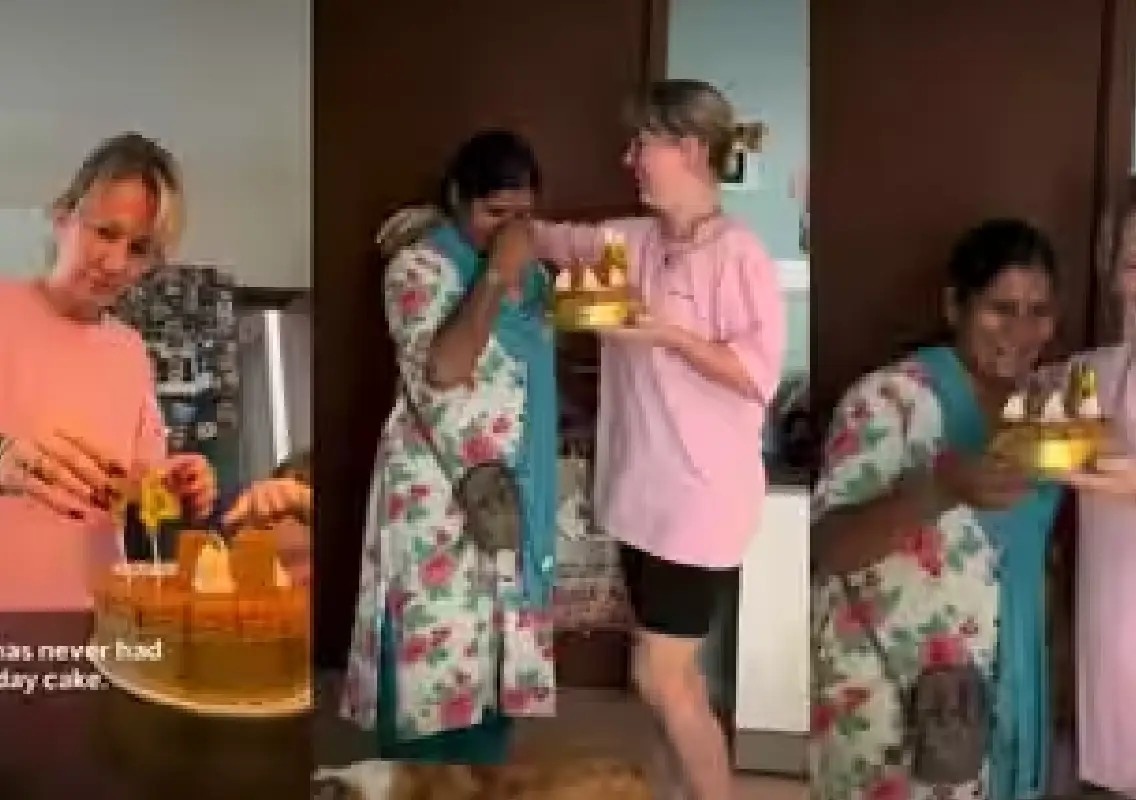 Bengaluru nanny gets first birthday cake, leaves internet in tears - News Karnataka