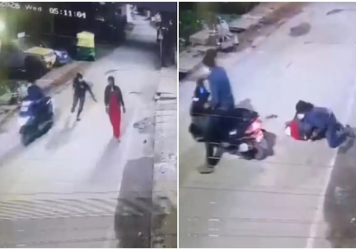 Bengaluru woman robbed of 25-gram gold chain in early-morning attack: WATCH - News Karnataka