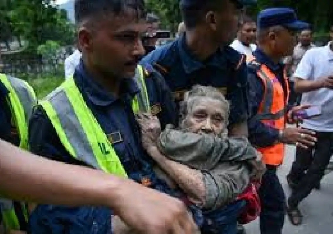 Elderly survivor rescued after Nepal flash flood and mudslide - News Karnataka