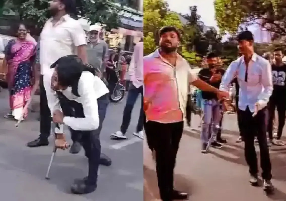 Fake disability to beg, youth caught by Bengaluru residents - News Karnataka