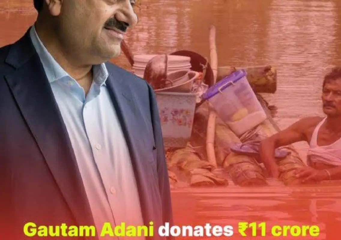 Gautam Adani donates ₹11 crore for Assam flood relief - News Karnataka