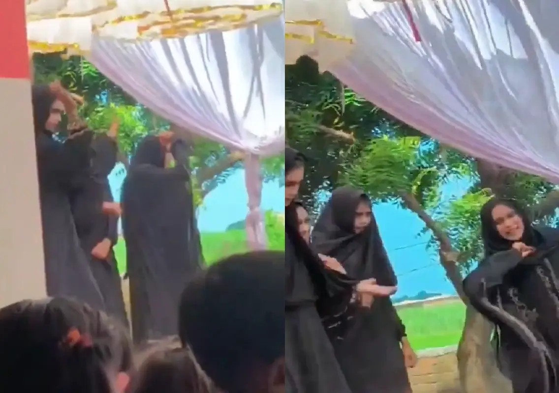 Gonda school burqa dance row triggers protest, education probe: WATCH - News Karnataka
