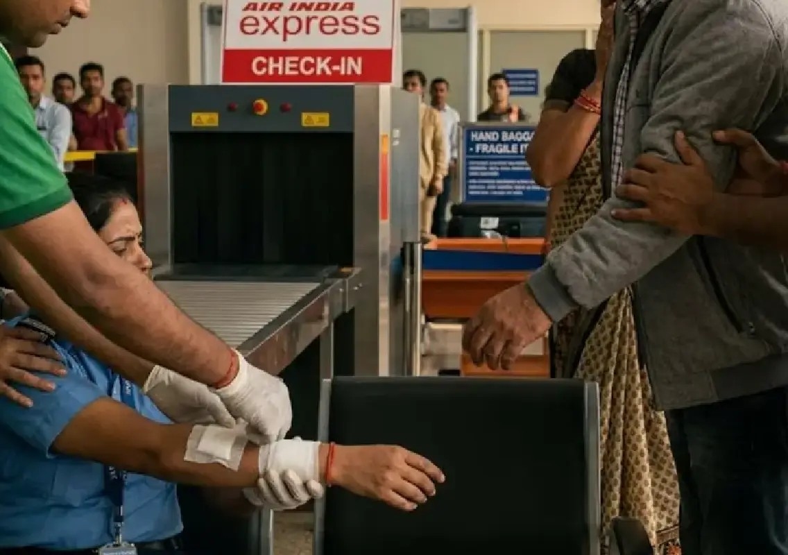 Gun goes off during airport weapons check, two staff injured - News Karnataka