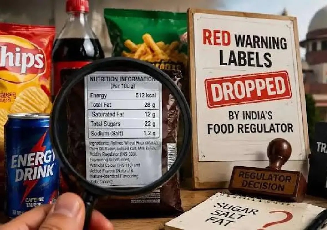 India proposes red warning labels for high-sugar, salt foods - News Karnataka