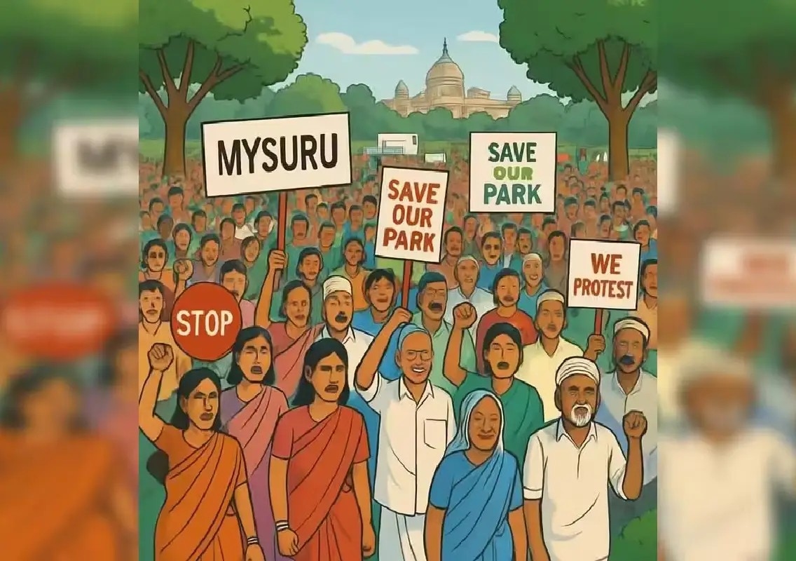 Mysuru residents protest proposed amendment allowing park land use - News Karnataka