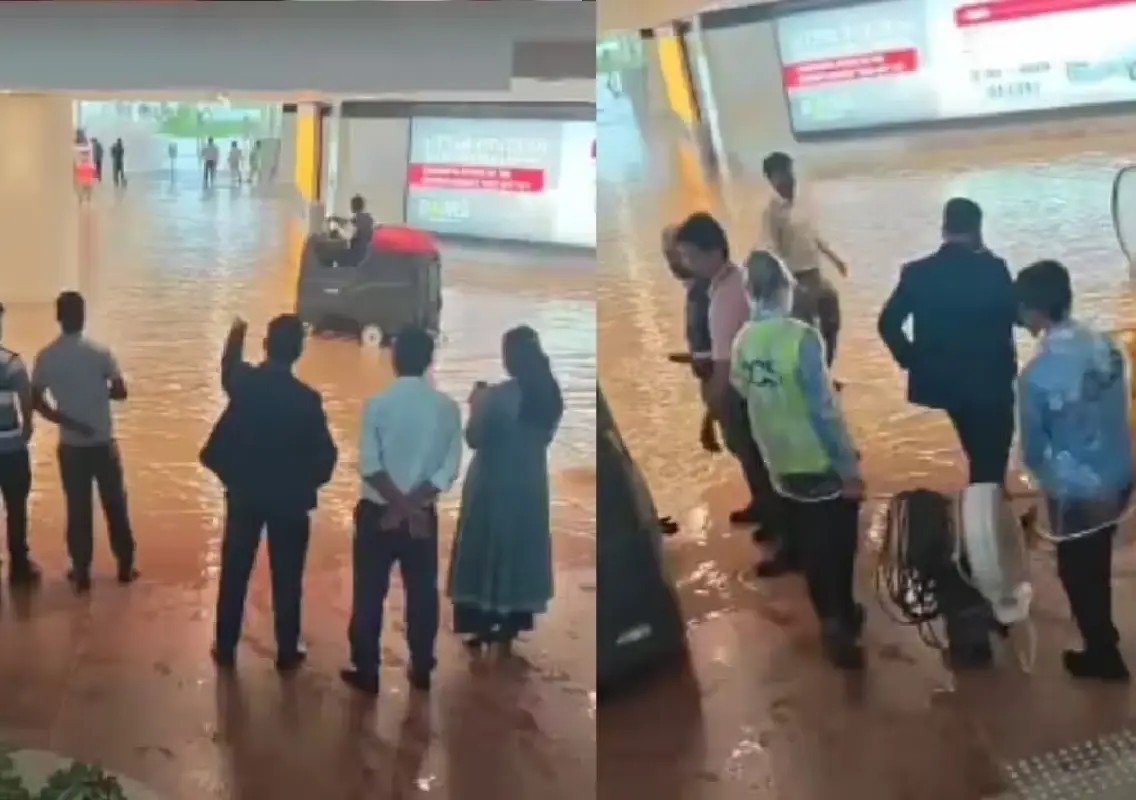 Noida airport faces waterlogging after heavy rain, AAP alleges poor construction - News Karnataka