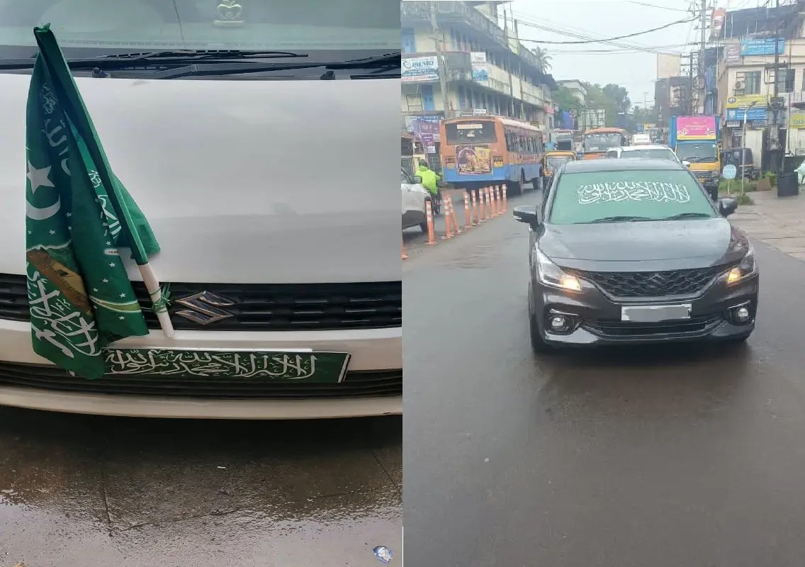 Puttur police fine vehicles for stickers on windows and number plates - News Karnataka