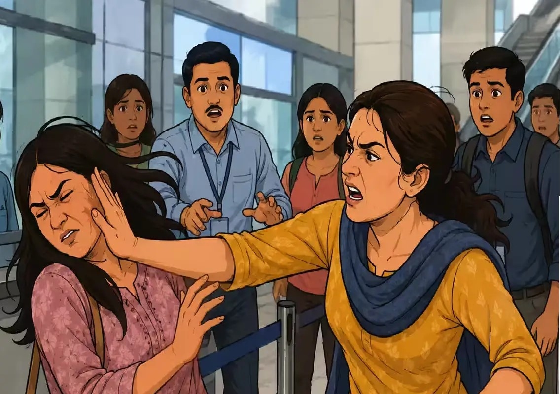 Queue dispute turns violent as woman allegedly assaulted at Bengaluru Metro - News Karnataka