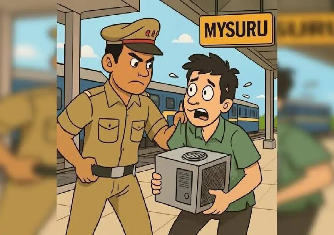 RPF catches railway property thief at Mysuru's Ashokapuram station - News Karnataka
