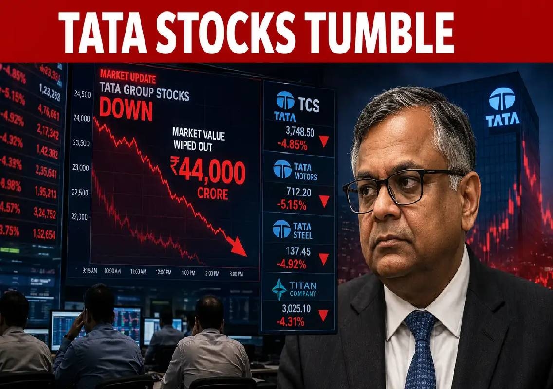 Tata stocks fall after Chandrasekaran resigns - News Karnataka