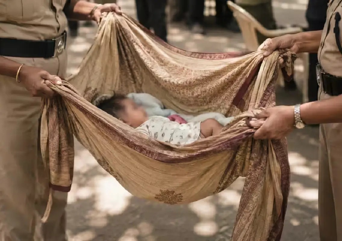 Three women cops lull baby to sleep so mother can write exam - News Karnataka