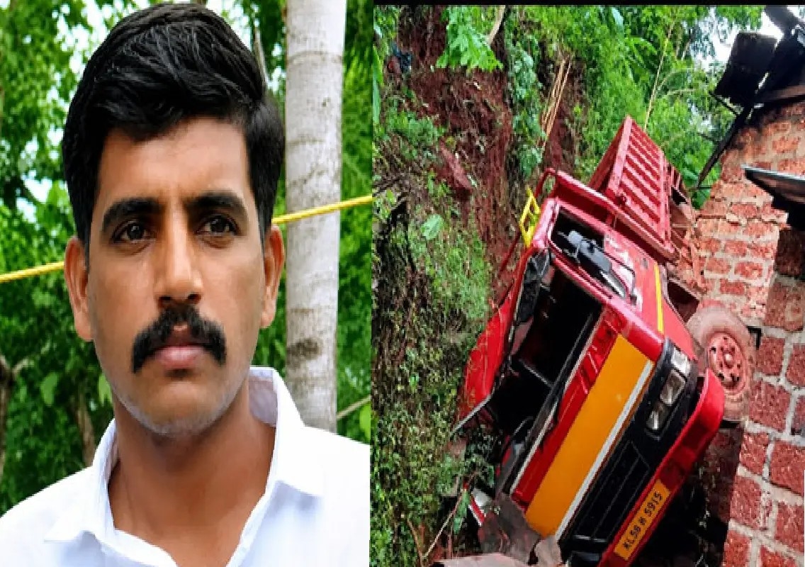Tipper truck overturns onto house in Kasargod, driver dies - News Karnataka