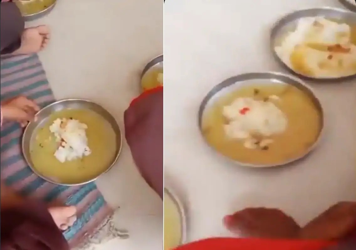 UP school meal row over rice and watery food: WATCH - News Karnataka