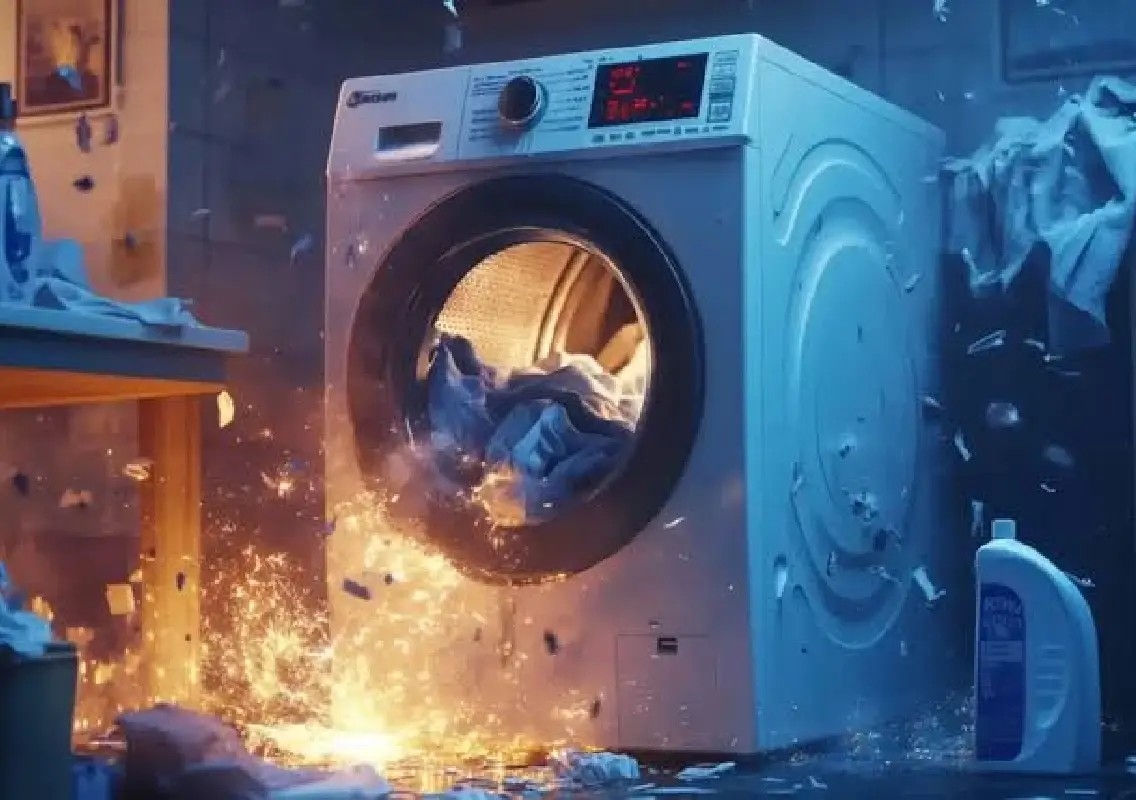 Washing machine fire sparks panic in Manikonda home - News Karnataka