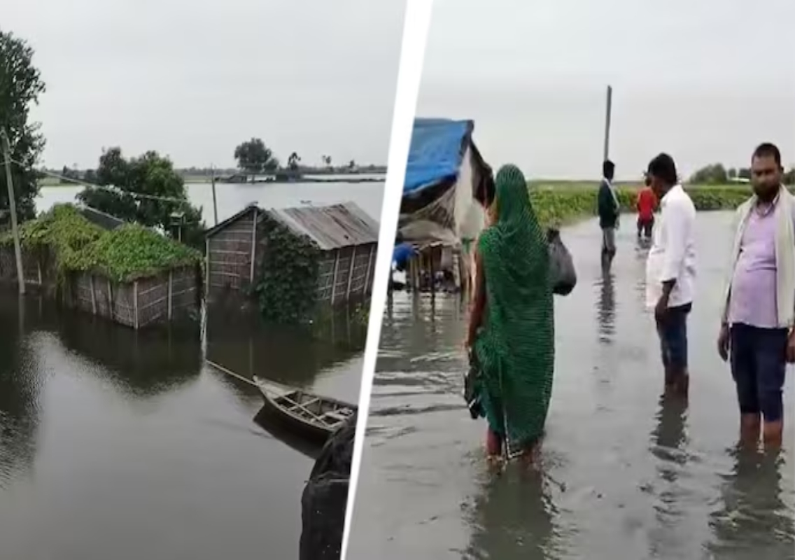 Kosi floods inundate Saharsa villages in Bihar - News Karnataka