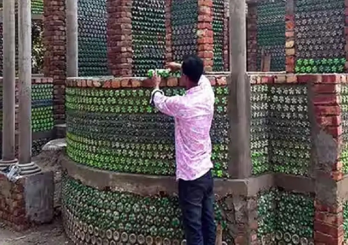 Couple turns 80,000 plastic bottles into a home for their son - News Karnataka