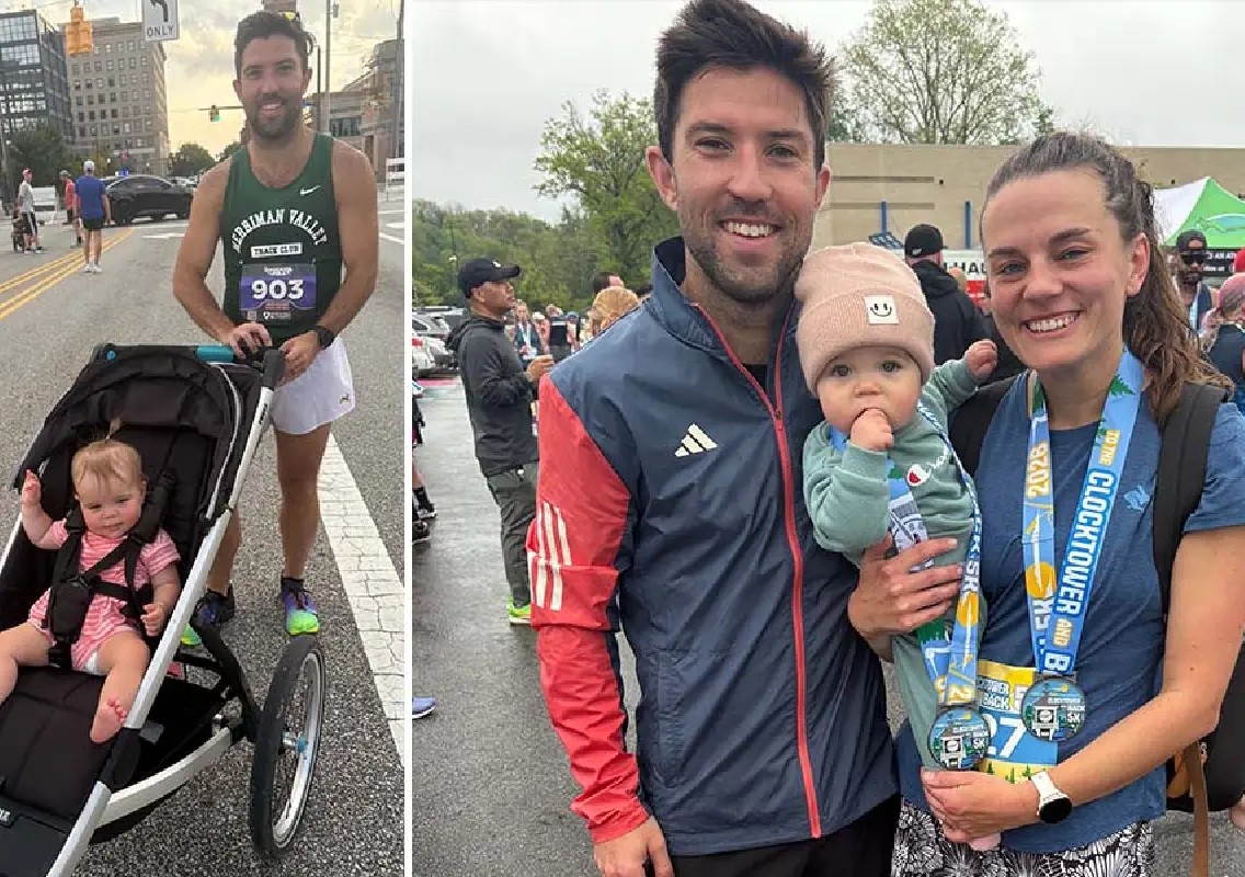 Dad sets world record while running with daughter in a pram - News Karnataka