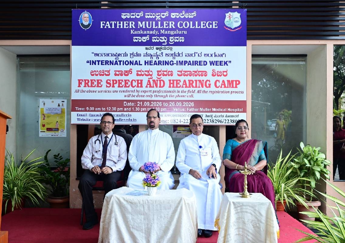 Free Speech and Hearing Camp inaugurated at Father Muller - News Karnataka