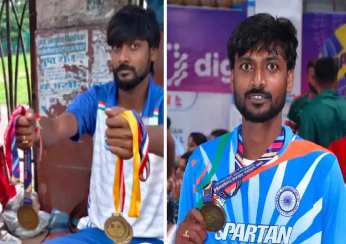 Four-time gold medallist drives cab, sells vegetables in Jharkhand: WATCH - News Karnataka