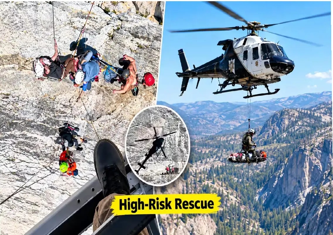 Helicopter hovers inches from cliff in dramatic mountain rescue - News Karnataka