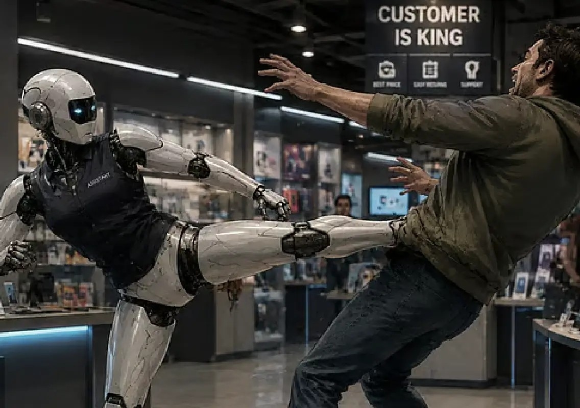 Humanoid robot appears to kick customer after being pushed in Russia - News Karnataka