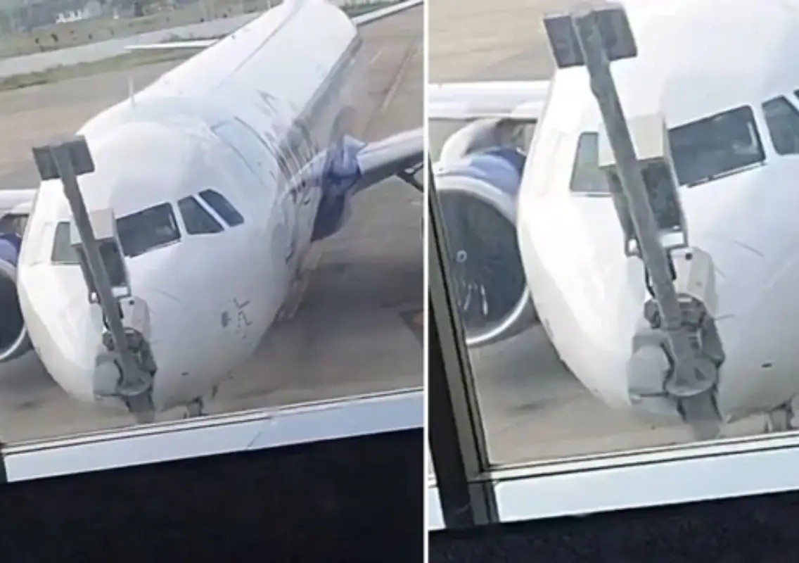 IndiGo aircraft hits docking pole while parking at Srinagar airport - News Karnataka