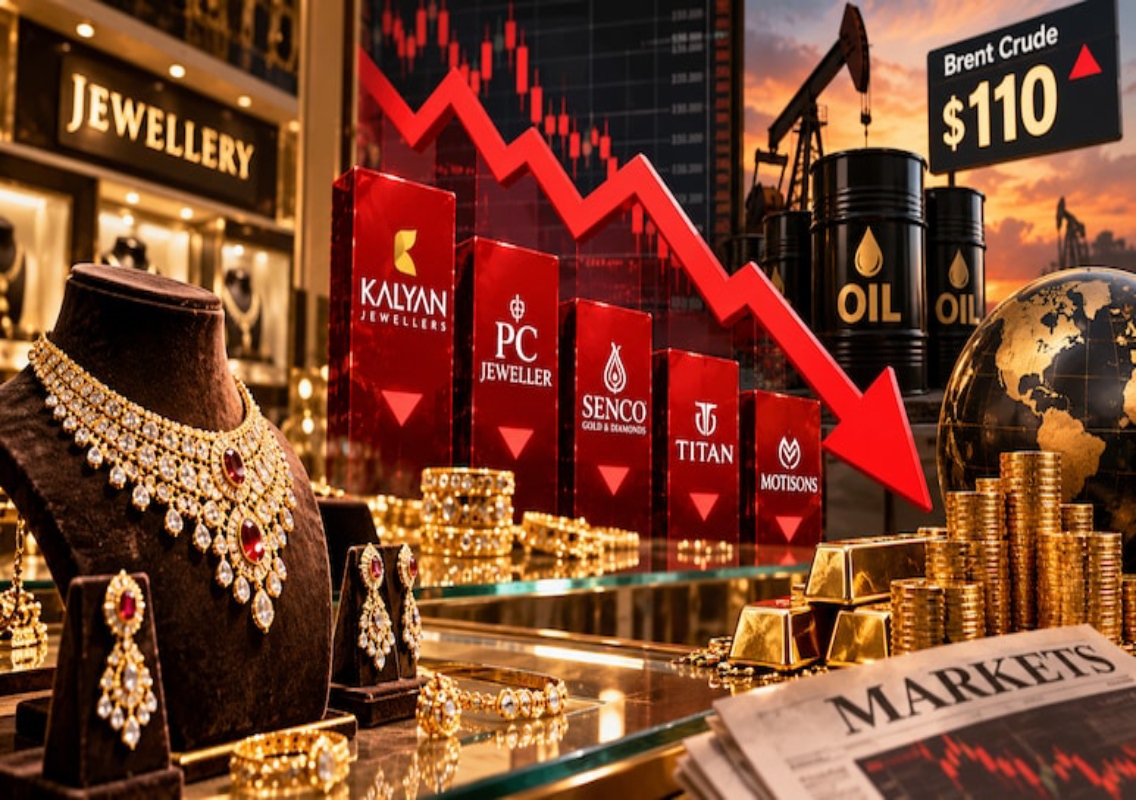Jewellery stocks fall up to 4% on profit booking - News Karnataka