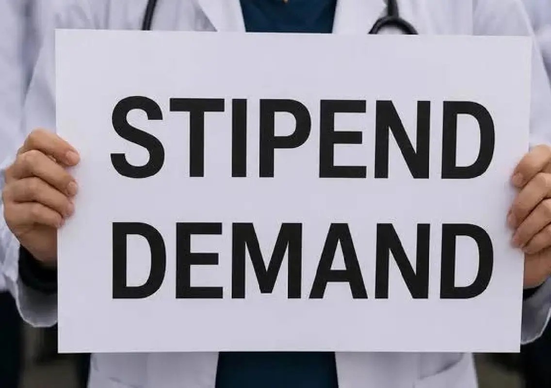 Kashmir medical interns protest over Rs 12,300 stipend - News Karnataka