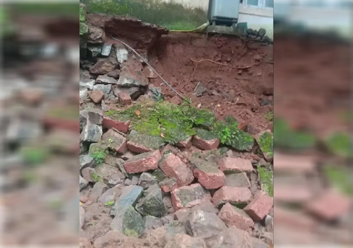 Man allegedly demolishes compound wall amid Kunjathbail property dispute - News Karnataka