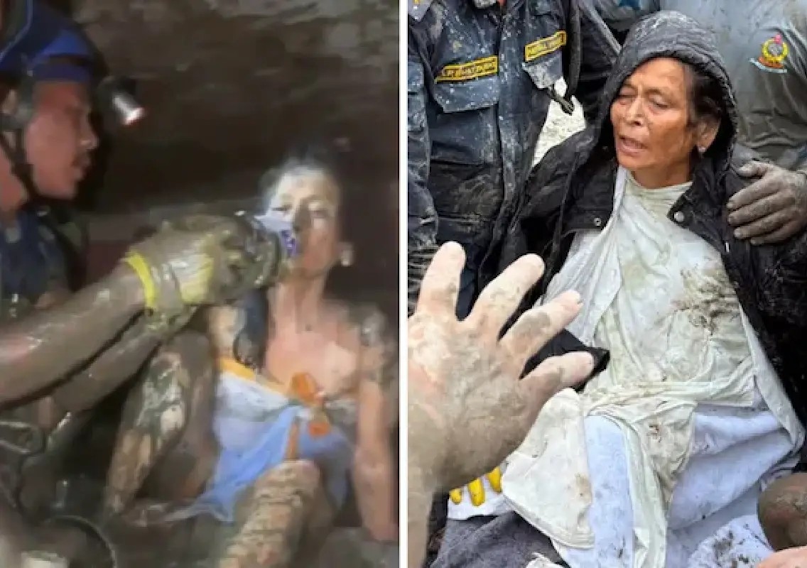 Nepali woman rescued alive after 10 days inside mud-buried home - News Karnataka