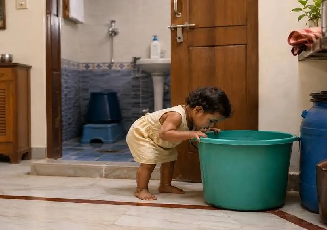 One-year-old girl dies after falling into water bucket at home - News Karnataka