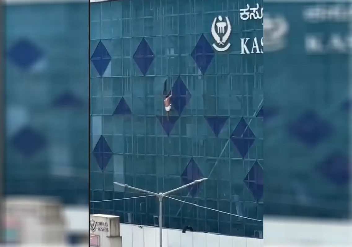 Patient injured after breaking through ward window at Manipal hospital: WATCH - News Karnataka