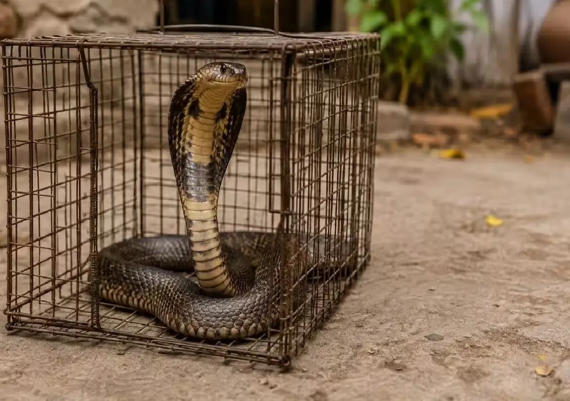 Rat trap catches a venomous cobra, leaving Bihar family stunned - News Karnataka