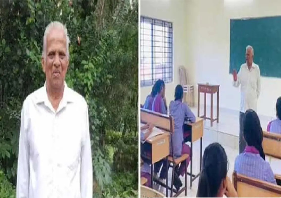 Retired headmaster clears blocked drain at own expense in Bantwal - News Karnataka