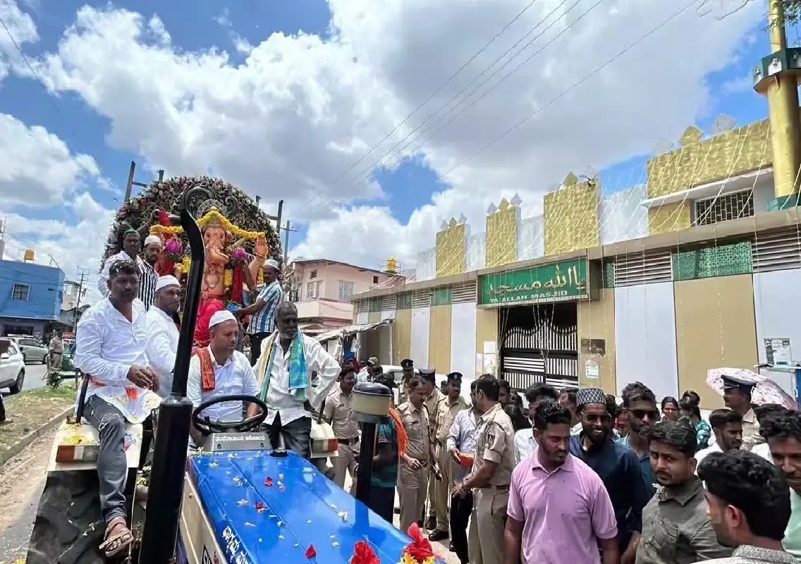 T Narasipura Ganesha procession passes off peacefully amid tight security: WATCH - News Karnataka