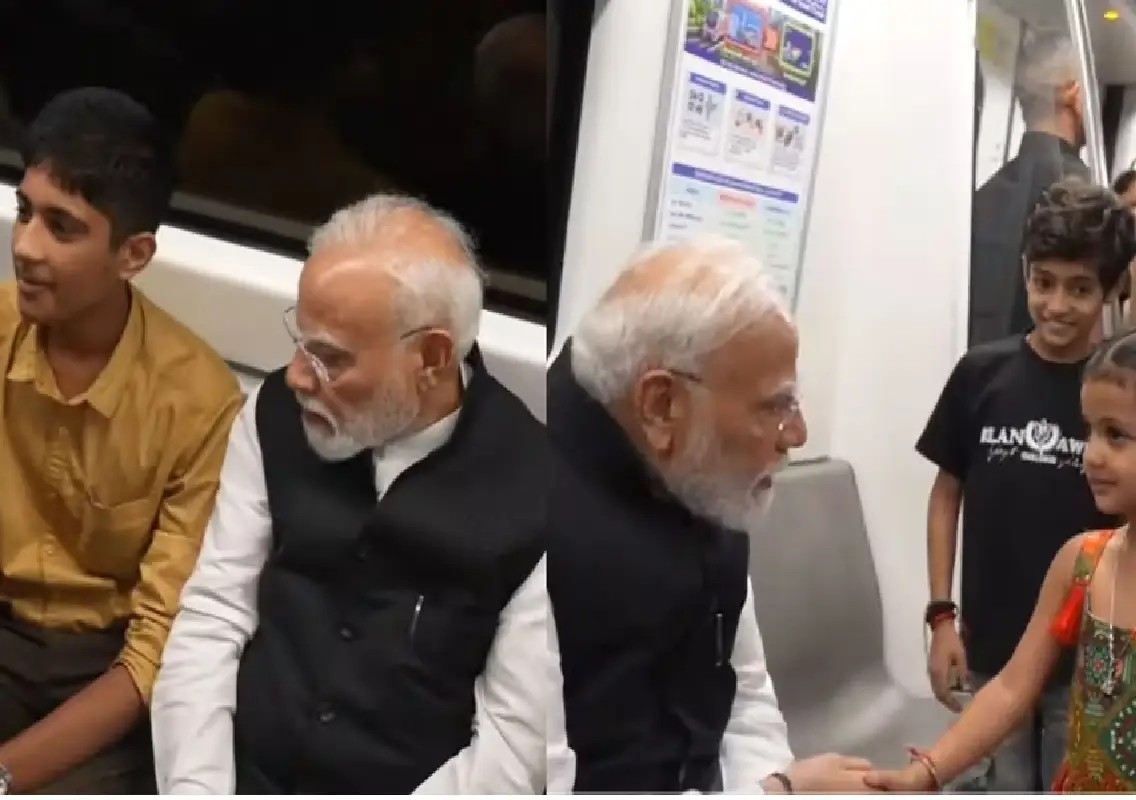 Teen compares PM Modi with Radhakrishnan during metro ride - News Karnataka