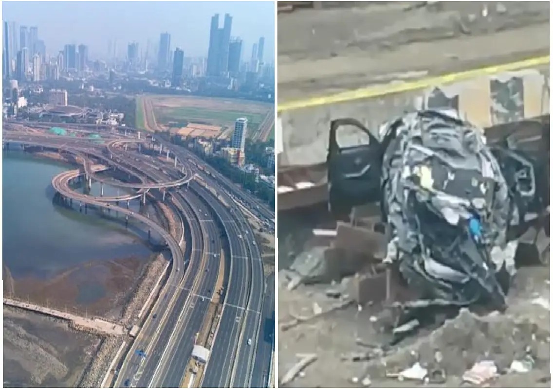 Three killed after speeding BMW crashes on Mumbai Coastal Road - News Karnataka